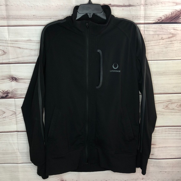 lululemon athletica Other - LuLuLemon Black w/grey stripe Jacket Sz. L